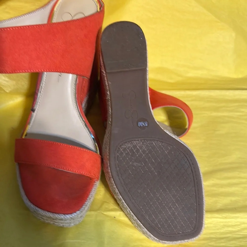 Jessica Simpson Red Espadrille Woven Sole - Picture 6 of 6